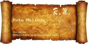 Reke Melinda névjegykártya