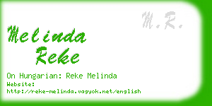 melinda reke business card